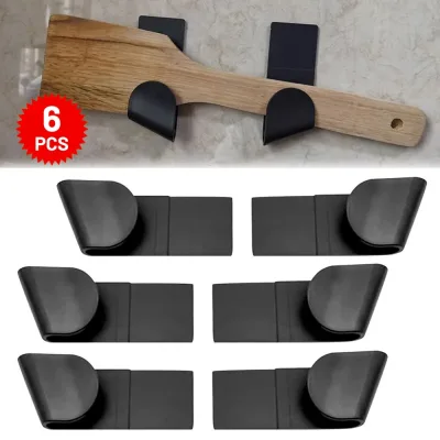 6pcs Pan Lid Holder Saucepan Pot Lid Storage Wall-Mounted Kitchen R...