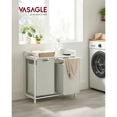 VASAGLE Laundry Basket with 2 Baskets image 1
