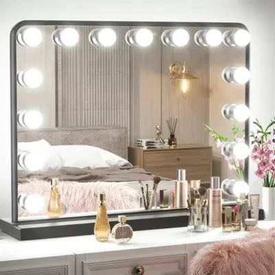 Black Dimmable Hollywood LED Vanity Mirror