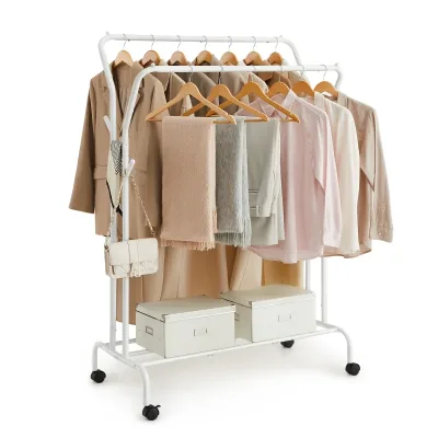 Songmics Clothes Rail, Clothes Rack, Double Clothes Hanging Rail, H...