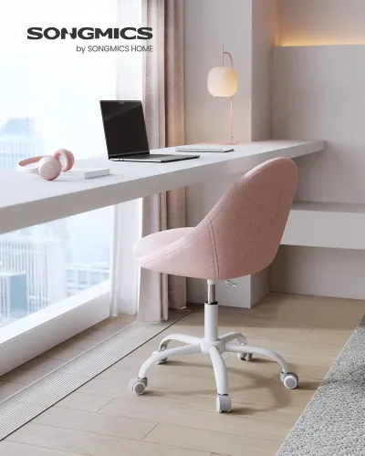Songmics Office Chair, Adjustable Fabric Desk Chair image 1