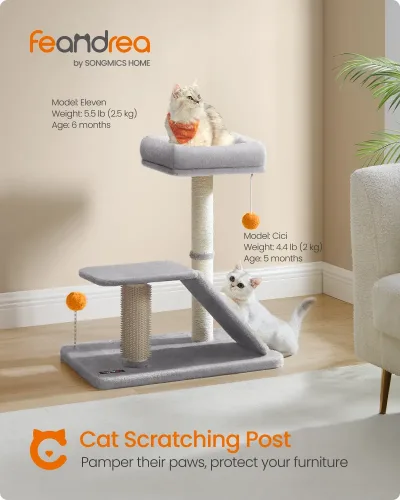Feandrea Cat Scratcher with Bed and Ramp image 1