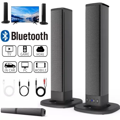 20W Wireless Bluetooth Soundbar with USB TF FM RCA AUX