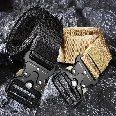 Military Canvas Tactical Belt for Outdoor Hunting Multi-Function