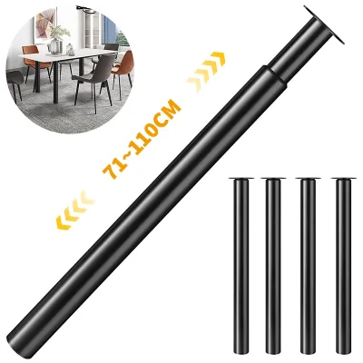Adjustable Table Leg Metal 71-110cm Furniture Legs Lift Table Feet DIY Home Bench Dining Desk Coffee Table Feet Accessor image 1