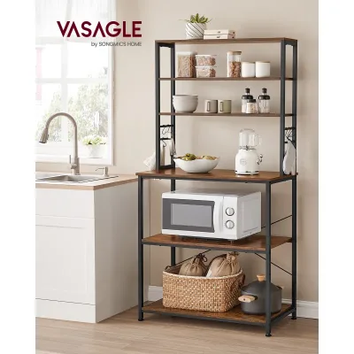 Vasagle Kitchen Storage Rack, Coffee Bar, Baker S Rack, 6 Shelves a...
