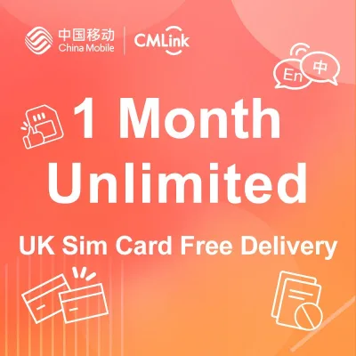 CMLink UK Sim Card Unlimited Date Shared 20GB Roaming Unlimited Local Calls&Texts Monthly Plan for￡24 image 1