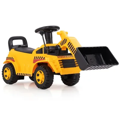 DORTALA Engine Sound & Under-seat Storage Sit and Scoot Construction Toy