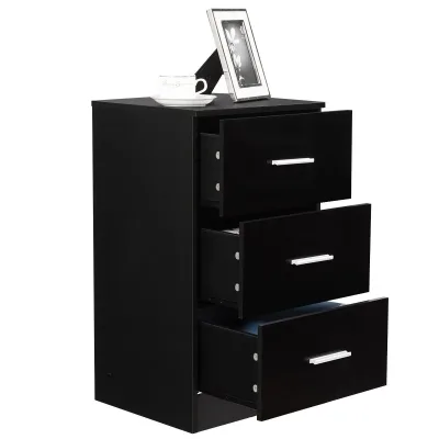 Goflame 3-Drawer Chest Storage Cabinet Dresser Freestanding Night S...