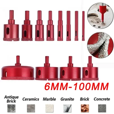 6mm - 100mm Diamond Drill Bit, Tile Hole Cutter Brazed Core Hole Saws, For Drilling Marble,Concrete,Granite,Porcelain,Dr image 1