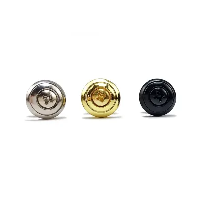 2pcs Mushrooms Head Buckles Guitar Strap Tail Buttons Strap Locks Nail Chrome End Pin with Felt Spacer Guitar Parts Acce image 1