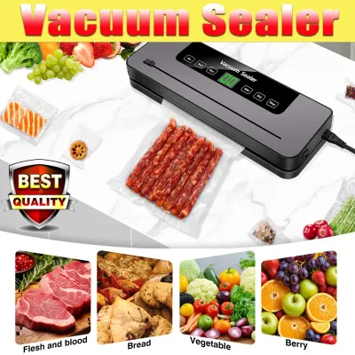 Electric Vacuum Food Sealer Dry Wet UV Sterilisation Built-In Cutter