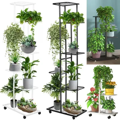Plant Shelves 34/6/7 Tiers Flowerpot Organizer Iron Potted Flower P...