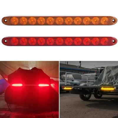 15.6" LED Trailer Tail Light Bar Brake Stop Turn Signal Lights Iden...