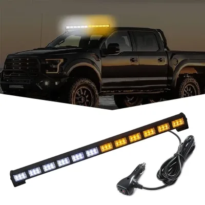 XUKEY 57cm Amber Strobe Light 12/24V image 1