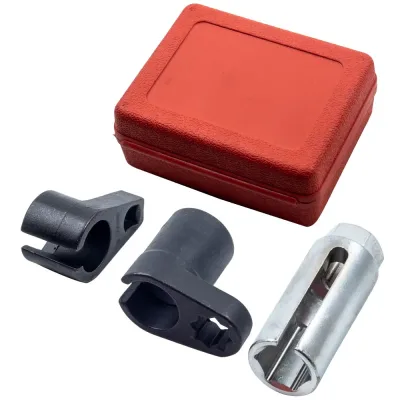 3-Piece Oxygen Sensor Socket Wrench Set Automotive Tool Kit