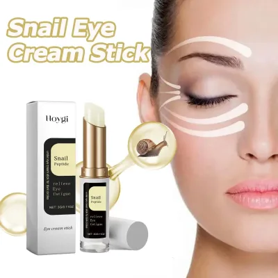 Snail Eye Cream Stick Collagen Fade Fine Lines Wrinkle Lightening Dark Circles Firming Eye Bags Puffiness Moisturizing E image 1