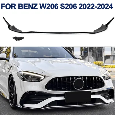 Mercedes C-Class W206 AMG Front Bumper Splitter Lip 2022–2024 Gloss Black