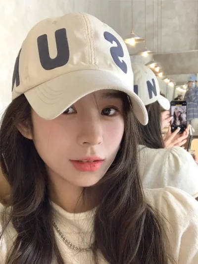 Casual Letter Baseball Cap Women's Wide Brim Big Head Circumference Versatile Duckbill Hat American Soft Top Face Slimmi
