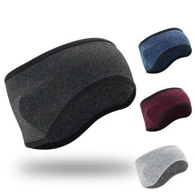 Winter Headbands for Hair Woman Men Outdoor Fleece Ear Protection Hair Bands Sports Cycling Warm Forehead Cover Hair Acc