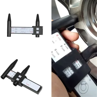Wheel Rim Bolt Pattern Sliding PCD Measuring Tool Gauge Ruler 8 Holes PCD Ruler Lugs Hub Pitch Measurement Tool image 1