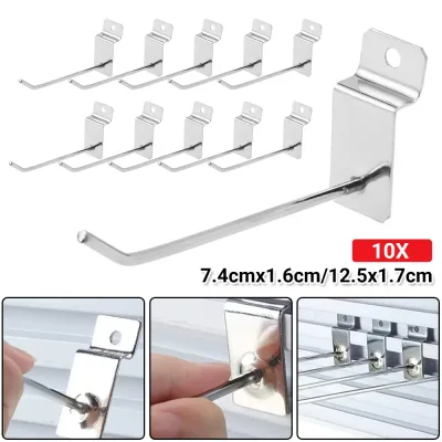 Slatwall Hooks Storage Shelf Tool Grooved Display Showroom Rack 100...