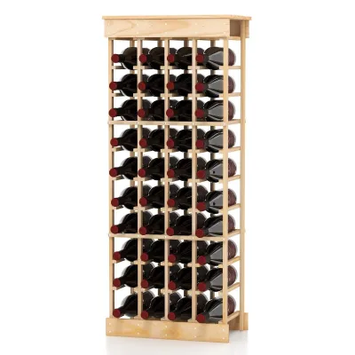 Goflame 40 Bottles Storage Wine Rack Freestanding Pine Wood Display...