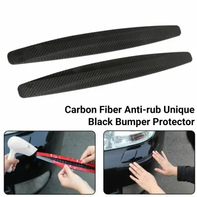 2Pcs Car Bumper Protector Strip Front Rear Anti-Scratch Strips Anti-Collision