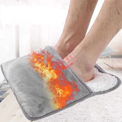 Winter Electric Foot Heating Pad USB Household Feet Warmer Heater Soft Plush Thermal Blanket Heating Slippers for Home O