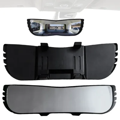 Car Curved Rearview Mirror Enhanced Field of View Mirror Universal ...