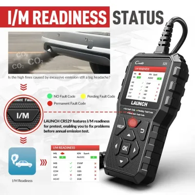 Launch Creader 529 OBD2 Scanner Automotive Diagnostic Tool OBDII Co...