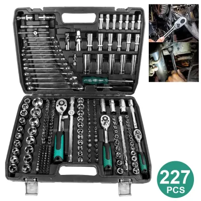 227pcs Socket Wrench Set Ratchet Torque Wrench Combo Kit Car Repair...