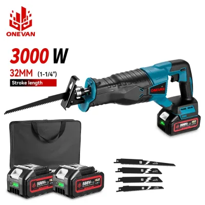 Onevan 3000W Brushless Cordless Reciprocating Saw Electric Chainsaw...