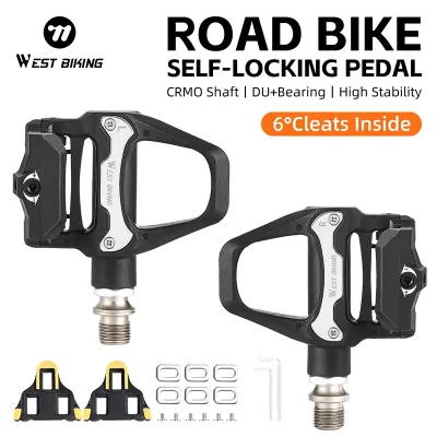 West BIKING Bicycle Self-locking Pedal Professional SPD Road Bike P...