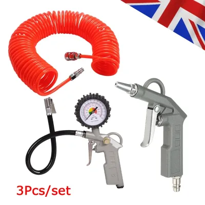 Car Van Tire Tool Tire Inflator Gauge Gun Pressure Guage Tester Air Compressor with Car Tire Pressure Gauge 220 PSI Tyre