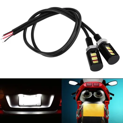 2x 5630 3SMD 12V LED License Number Plate Light Screw Bolt Bulbs  Car Motorcycle