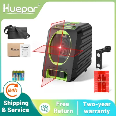 Huepar BOX-1R Red Beam Cross Line Laser Level Self-Levelling