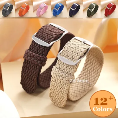 Nylon Watch Strap 14mm 16mm 18mm 20mm 22mm Perlon Weave Band Fabric Woven Wristband Woven Women Men Bracelet Watch Acces image 1