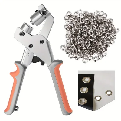 Grommet Punch, 3/8-inch Hand-held Pliers, Grommet Tool Kit With 500...