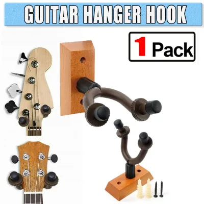 Wooden Wall Mount Guitar Hanger Hook Stand Holder Bracket for Any G...