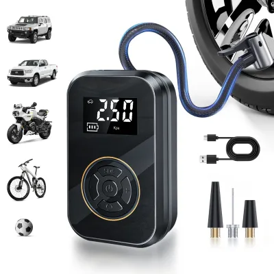 BELIBUY Portable Tire Inflator Car Tire Inflator Tire Inflator Pump With Digital Display Electric Inflator Mini Bicycle 