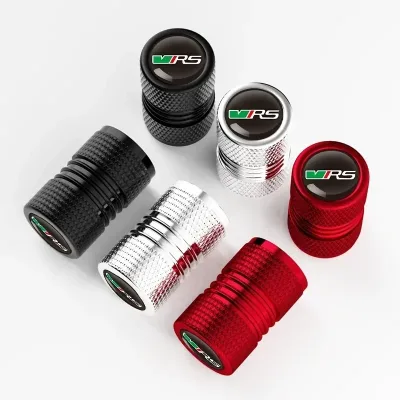 4Pcs/lot Car Tire Wheel Valve Caps Tyre Rim Stem Covers For VRS Octavia Kamiq Yeti RS Superb Fabia Rapid Accessories image 1