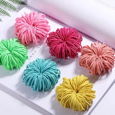 100-Pack Elastic Snagless Hair Ties Ponytail Bubbles Mixed Colours