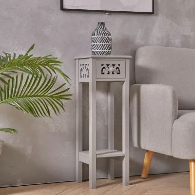 French Style Small Slim Accent Console Table Sofa Side Table Skinny...