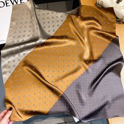 Luxury Silk Square Scarf 70x70cm Women Shawl Hijab Neckerchief
