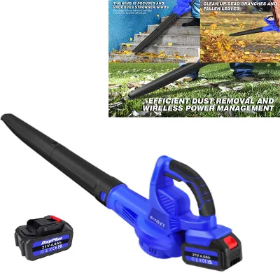 21V Cordless Leaf Blower and Vacuum with 4.0AH Battery & Charger, Handheld Yard Blower for Lawn/Garden/Debris Cleaning, 