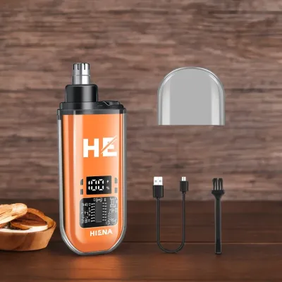HIENA Electric Nose Hair Trimmer Rechargeable Mini Pocket Nose Ears Hair shaving Eyebrow Trimmers Clipper Wet and Dry ha image 1