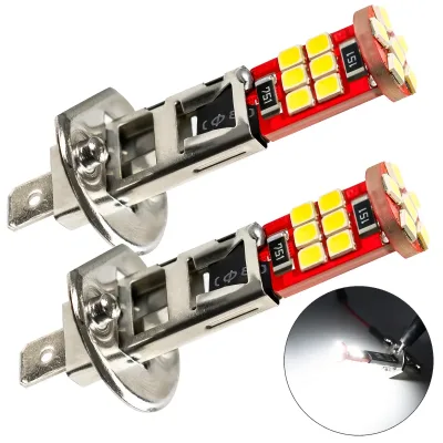 2pcs H1 Car Head Light Bulbs Front Bumper Fog Lamp Bulb 3W 12V Xeno...