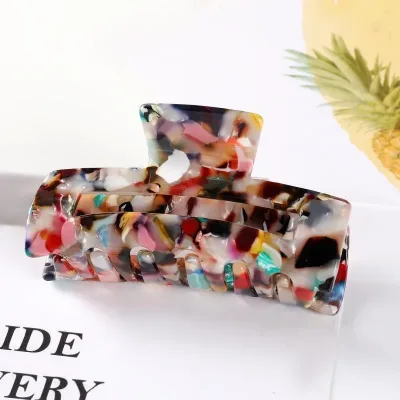 Vintage Hair Clip Simple Geometry Acetate Hair Claw Hair Clips for Women Girls Hair Accessories Hair Barrettes Crab Hair
