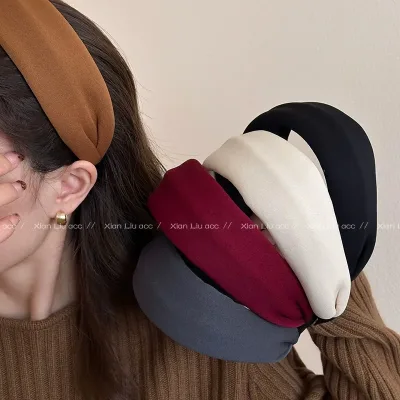 Vintage Solid Soft Cotton Hairband For Women Girls Sweet Hair Ornament Headband Hair Hoop Hair Band Fashion Hair Accesso